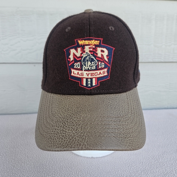 Wrangler NFR Las Vegas Limited Edition Baseball Cap 2016 Brown Wool Adjustable - Picture 2 of 9